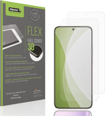 dipos FLEX – 2x Matte Screenprotector geschikt voor Honor X70 Pro Max | Volledige Schermbescherming | Case-Friendly