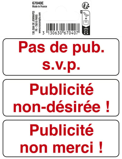 Exacompta 67040E Picto adhésif public