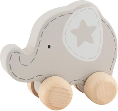 Goki Wooden Push Figure Elephant