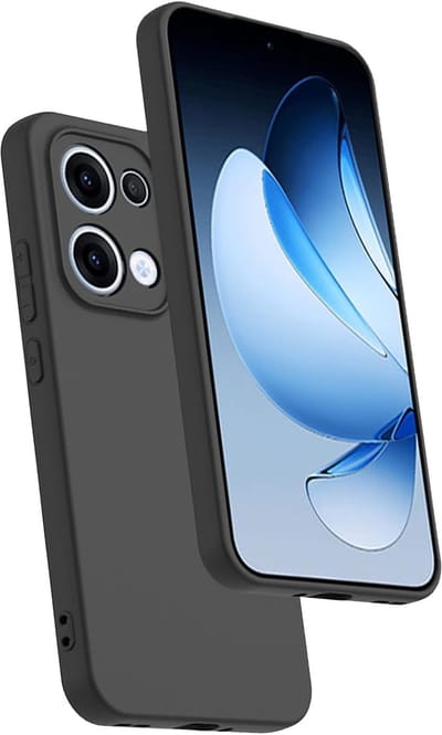 Casemania Hoesje Geschikt voor Oppo Reno 13 - Zwart - Siliconen Back Cover