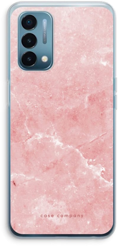Case Company® - Hoesje geschikt voor OnePlus Nord N200 5G hoesje - Roze marmer - Soft Cover Telefoonhoesje - Bescherming aan alle Kanten en Schermrand