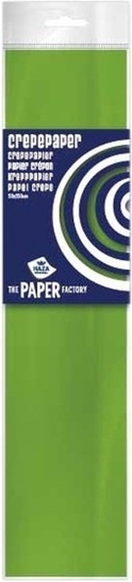 Crepe papier platte vellen - limegroen - 250 x 50 cm - Knutselen met papier - Knutselspullen