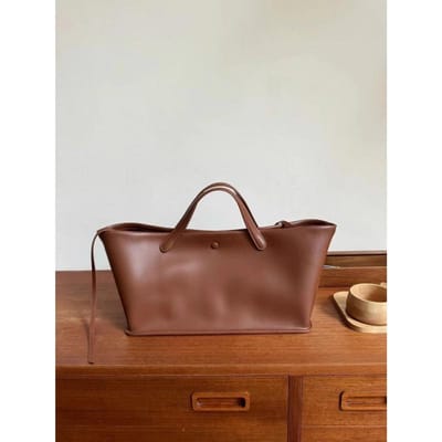 Niche Tote Handtas Minimalistisch Grote Capaciteit Onderarmtas Eén Schouder Diagonaal Bun Moedertas bruin