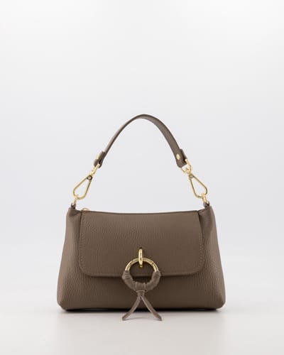 Teatro - Cosi - Schoudertasje - Handtasje - Crossbodytasje - Taupe - Gouden details