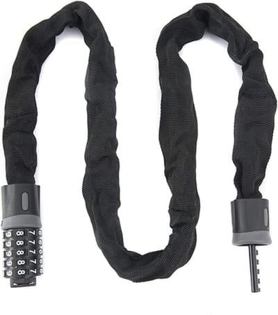 Fietsslot Combinatie - Kettingslot - Diefstal Voorkomen - Versterkt Gelegeerd Staal - 60 cm - Zwart