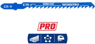 WORKPRO WP404002 – Decoupeerzaagbladset – 5-delig – 100 mm – CR-V – T-schacht – Voor Hout & Kunststof – Snel Zaagresultaat