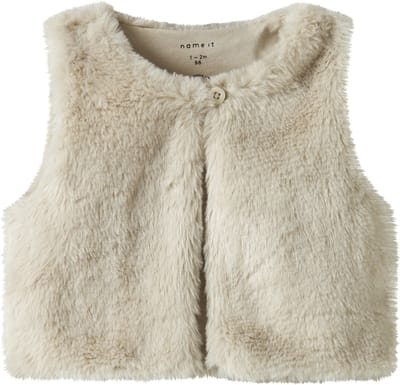 NAME IT - NBFTACATHY FAKE FUR VEST - Baby - Vesten - Maat 56