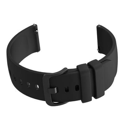 EXCITAT Horlogeband - Vervangende Horlogeband - Horlogeband met Snelsluiting - Horlogeaccessoire - Zwart - 20mm - Siliconen
