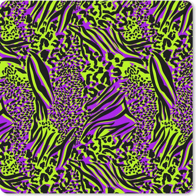 Muismat 20x20 cm - Mousepad Dieren - Patronen - Neon - Muismatten