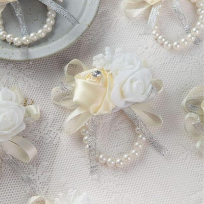 Lovegrace Polscorsages Armband Roos Kunstbloemen om de Pols Bruidsmeisjes Armband Huwelijk Bruid Handbloem Bruiloft