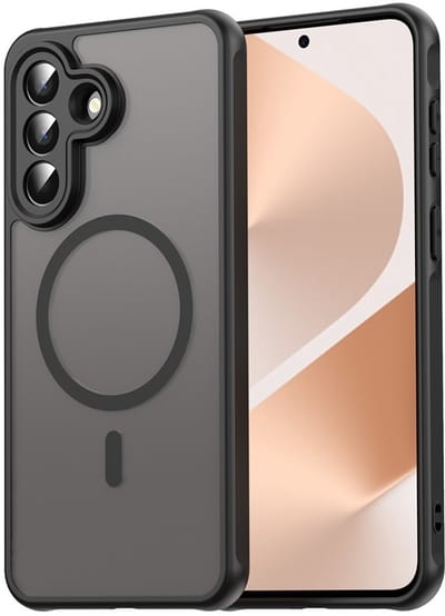 Coverup Hoesje - Geschikt voor Samsung Galaxy A57 Hoesje - Coverup Mat Transparante Back Cover met Camera Cover - MagSafe Compatible - Zwart