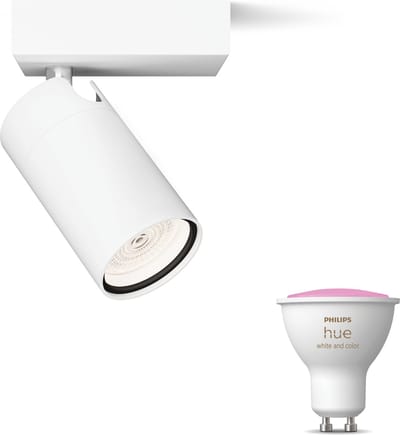 Philips Hue Idris Opbouwspot voor Badkamer (Wit) - Badkamerlamp - Wit en Gekleurd Licht - Wandspot of Plafondspot met 1 Lichtpunt - GU10 - Hue White and Color Ambiance