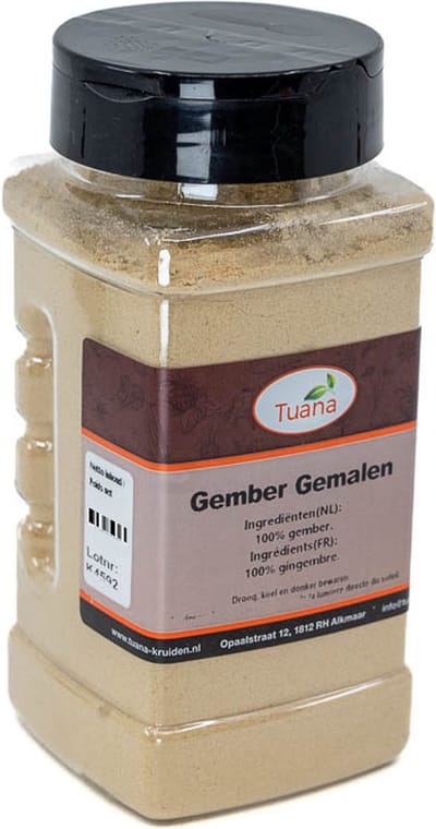 Tuana Kruiden - Gember Gemalen - Strooibus 120 Gram - Tuanashop - MP-G-0008