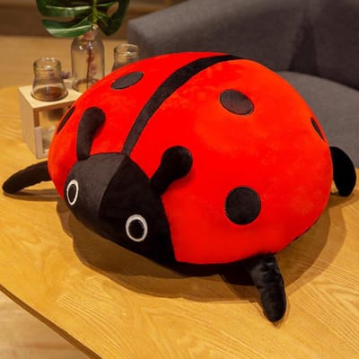 40-80cm schattige kleurrijke lieveheersbeestje pluchen speelgoed zachte lieveheersbeestje insectenpop kussen kussen meisje verjaardagscadeau 35cm