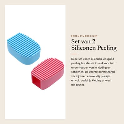Dailygoods- Wasborstel - Siliconen Kledingborstel - Peeling Borstel - Huishoudelijke Wasborstel - Ondergoed/Schoenen - Set van 2