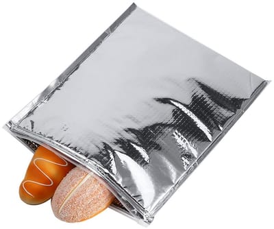 Dailygoods- Koeltas Geïsoleerd - 5 Stuks Set - Aluminiumfolie - Ritsontwerp - Duurzaam - Multifunctioneel voor Picknick/Kamperen - Voedselopbergtas