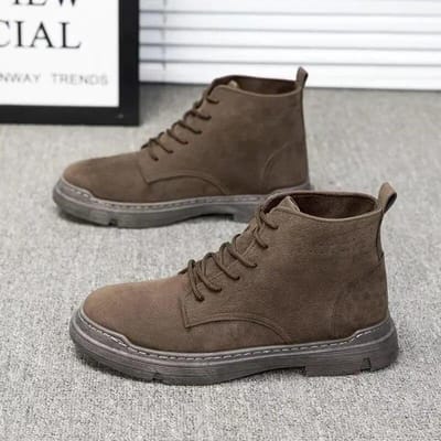 Heren Klassieke Vintage Laarzen Trend Outdoor High Top Mode Britse Korte Laarzen Reizen Bergbeklimmen Casual Schoenen 42
