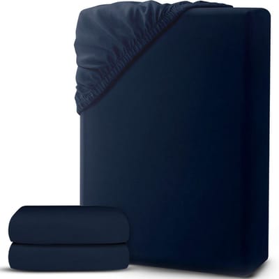 ApexArte® Matrasovertrek 160x200 - Dekbedovertrek - Hoeslaken - Matrasbeschermer - Extra Zacht - Marineblauw