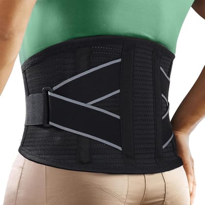 Ceinture Lombaire Réglable Pour Hommes Femmes Support Soulagement Douleur Sciatique Scoliose Hernie Discale Avec Sangles XL noir