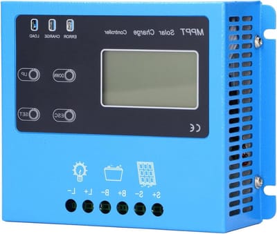 Solar Laadregelaar - Batterij Controleregelaar - Zonnepanelen Laden - MPPT-tracking Technologie - 12V 24V 10A - Zwart