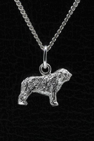 Zilveren Perro de Aguas ketting hanger - klein