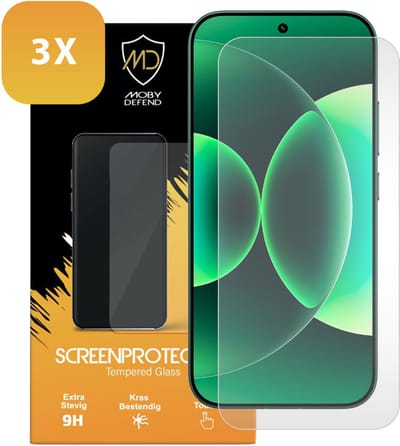 3-Pack MobyDefend Screenprotectors - Geschikt voor Xiaomi 17 - Case-Friendly Screensavers - Gehard Glas