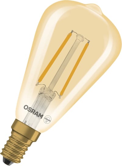 Osram Vintage 1906 LED Classic Edison E14 Amber 2.8W 250lm - 822 Zeer Warm Wit | Dimbaar - Vervangt 25W