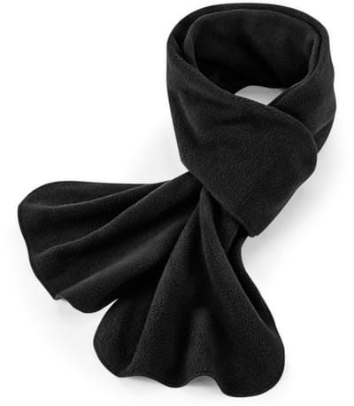 Sjaal - Wintersjaal - Fleece - Warme sjaal - Scarf - Gerecycled polyester - 170 x 25 cm - Zwart - Jonyx