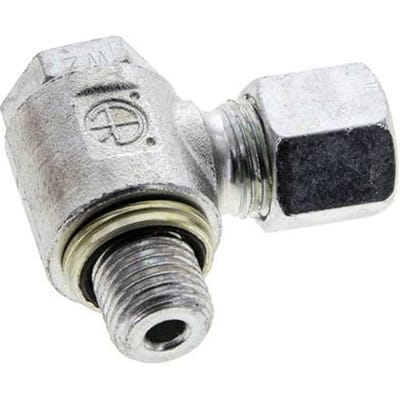8S & M14x1.5 Verzinkt Stalen Swivel Joint Snijringkoppeling Buitendraad 400bar NBR O-ring Draaibaar ISO 8434-1