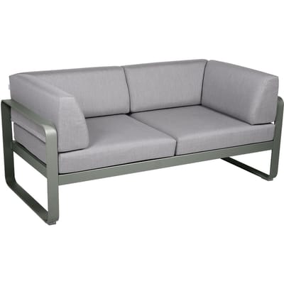 Fermob BELLEVIE club sofa 2 zits - 48 rozemarijn mat - 79 Flanelgrijs