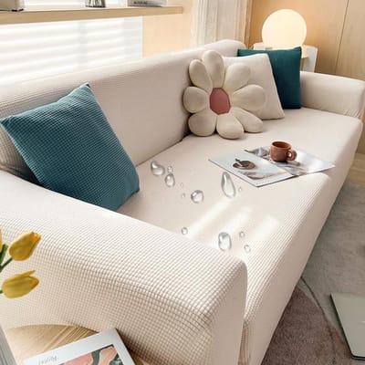 Waterdichte Stretch Jacquard Bankhoes Elastische Effen Kleur Bankhoezen Voor Woonkamer Slipcover Bankhoes Meubelbeschermer S (70-110cm)