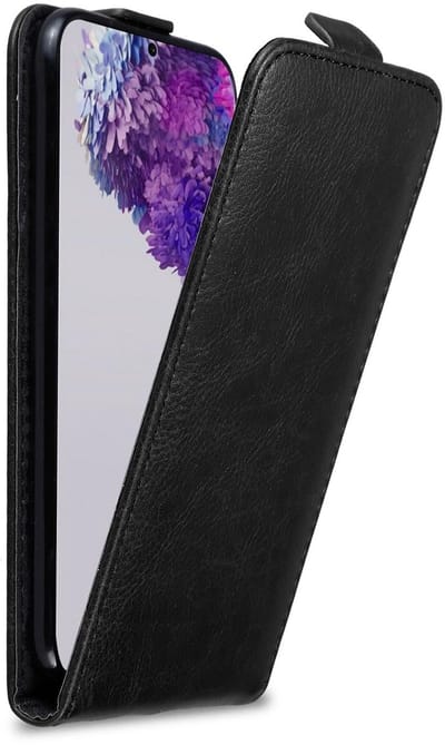 Cadorabo Hoesje geschikt voor Samsung Galaxy S20 ULTRA in ZWARTE NACHT - Beschermhoes in flip design Case Cover met magnetische sluiting