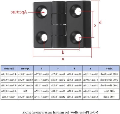 Aluminium Deur Scharnieren Set van 4 Stuks met Schroeven voor Meubels, Ramen en Gereedschapskisten - Ideaal voor Makkelijk Installeren en Duurzame Bevestiging