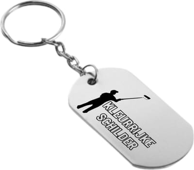 Akyol - kleurrijke schilder sleutelhanger - Schilder - familie vrienden - cadeau - 54 x 29mm