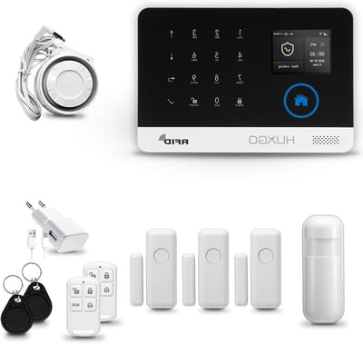 Draadloos Alarmsysteem - Home Security Kit - Huis Beveiligen - WiFi en GSM - 1+3 Sensoren - Wit
