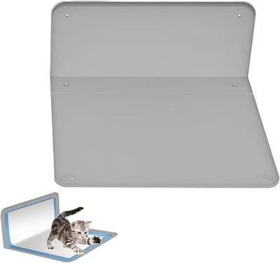 Honden Potjes Lade - Zindelijkheid Tray - Huisdier Training - L-vormig Ontwerp - 35 x 25 cm - Grijs