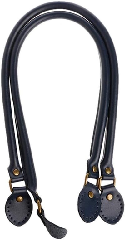 Leren Handtas Schouderbanden met Ketting - 60 cm DIY Vervangingsriemen voor Draagtas, Zwart