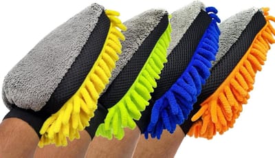 Microvezel Spons - Auto Washandschoen - Auto Reinigen - Zachte Reiniging - 1 Stuk - Willekeurig