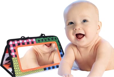 Knaak Baby Boekje - Kijk- en Knisperboekje - Vanaf 0 Maanden - Montessori - Speelgoed Tummy Time