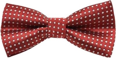 Fako Fashion - Kinder Vlinderstrik - Vlinderdas - Kinderstrik - Strik - Stipjes - 10cm - Donkerrood