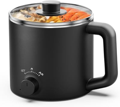 DnA® Hotpot - Hot Potatoes Pantoffel Dames - Soepketel - Zwart - ‎20cm x 17cm x 20cm