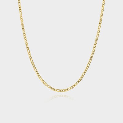 Figaro Ketting 3 mm - Gouden Schakelketting - 50 cm lang - Ketting Heren - Olympus Jewelry