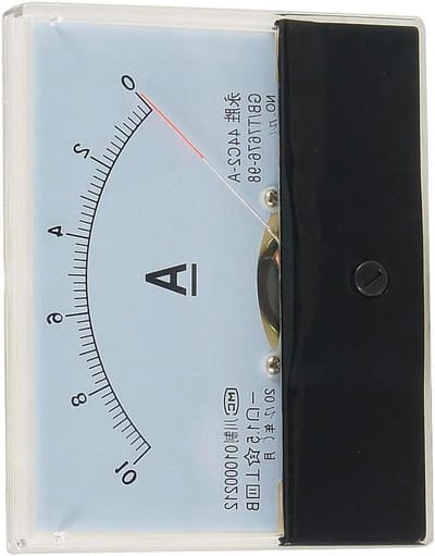 Analoge Ampèremeter - Paneelmeter Stroom - Stroom Meten - Nauwkeurigheid Klasse 2.5 - 10 x 8 cm - Wit