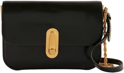 Ted Baker Leren schoudertas Kkaysa Polished Leather Crossbody Bag Black zwart