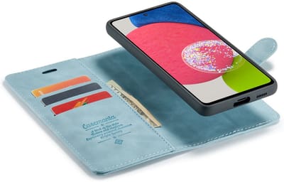 CaseMania Bookcase hoesje geschikt voor Samsung Galaxy A52s/Galaxy A52 4G/Galaxy A52 5G - Effen Aqua - Kunstleer - 2-in-1 Magnetisch Uitneembaar Design