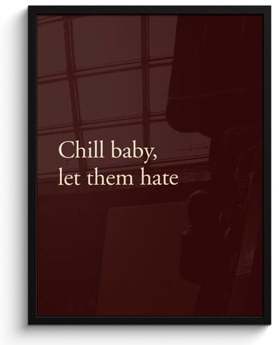 Poster in lijst - Fotolijst 60x80 cm - Posters - Tekst - Rood - Minimalistisch - Posterlijst zwart - Decoratie - Wanddecoratie woonkamer - Muurdecoratie slaapkamer