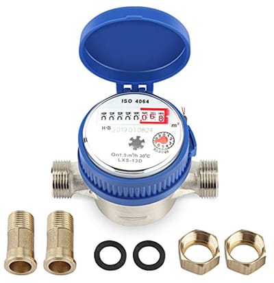 Koudwatermeter voor Thuisgebruik - 1,5 m3/u, 0-40 °C, 15 mm, Tuin Toepassing