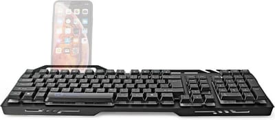 Nedis Bedraad Gaming Toetsenbord - USB 2.0 - Membrane Toetsen - LED - US internationaal - US Internationaal - USB Gevoed - Lengte stroomkabel: 1.50 m - Gaming