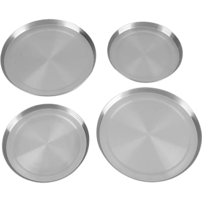 4 stuks/set roestvrijstalen keukenfornuis bovenbranderdeksels kookbescherming wit