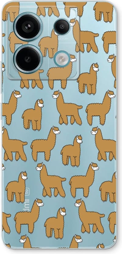 Case Company® - Hoesje geschikt voor Xiaomi Poco X6 hoesje - Alpacas - Soft Cover Telefoonhoesje - Bescherming aan alle Kanten en Schermrand